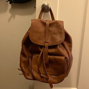 Madewell all leather backpack.